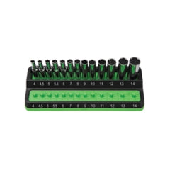 Mechanics Time Savers PSH25M-GRN 1/4IN Peg Socket Holder, metric, green