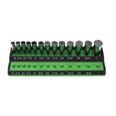 Mechanics Time Savers PSH38S-GRN 3/8in. Peg Socket Holder, SAE, green