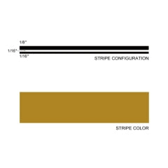 Prostripe R41616 1/4in. x 150ft. Premium Dual Color Multipstripes Silver Metallic/Gold Metallic