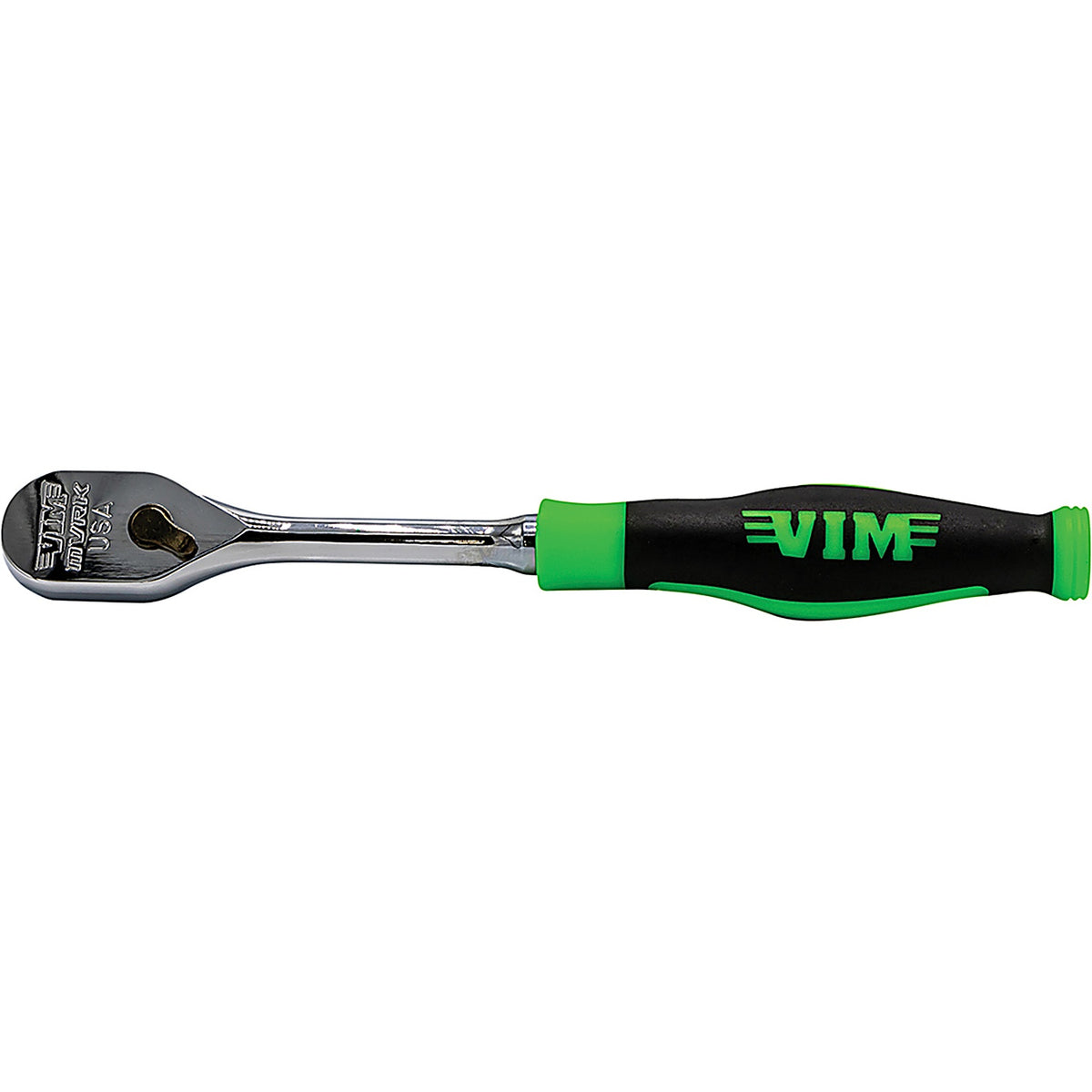 VIM Tools - RCG4USA - 1/4 ft Drive 7.5 ft Oal. 90T Ratchet w/Comfort Grip - USA Made