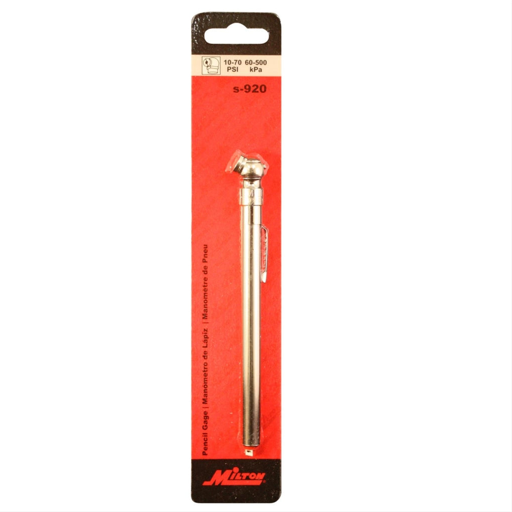 Milton S-920 Tire Gauge 10-70 PSI w/Depth Gage