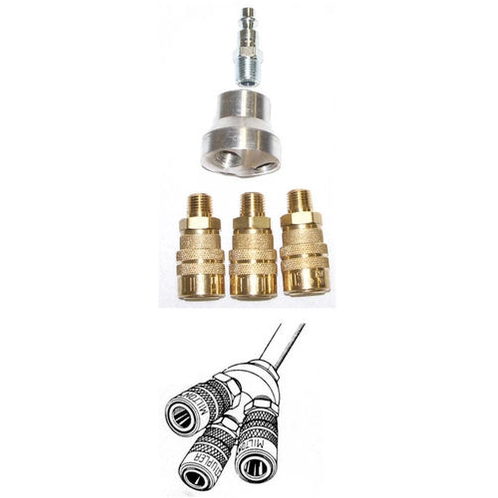 Milton S221 5/pc 3 in 1 Manifold w/M Style Couplers & Plug