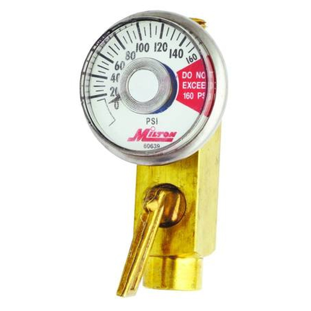 Milton S638-1 In-Line Air Regulator w/Gage Female 1/4in. x Male 1/4in.