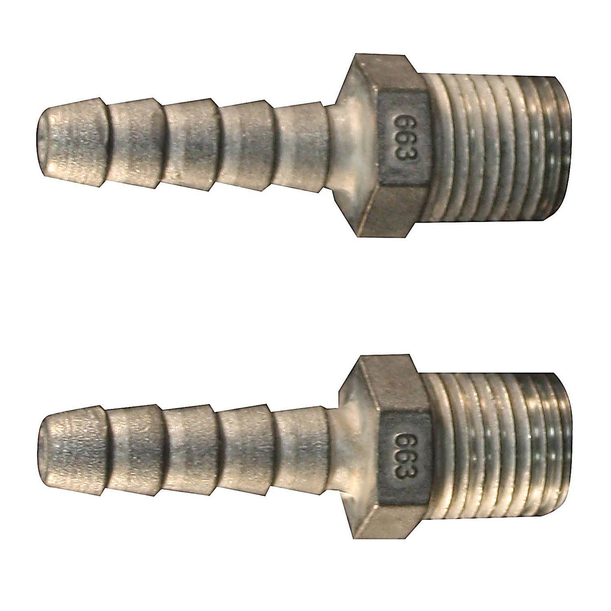 Milton S663 1/4in. M End, 1/4in. ID Hose, 2/cd