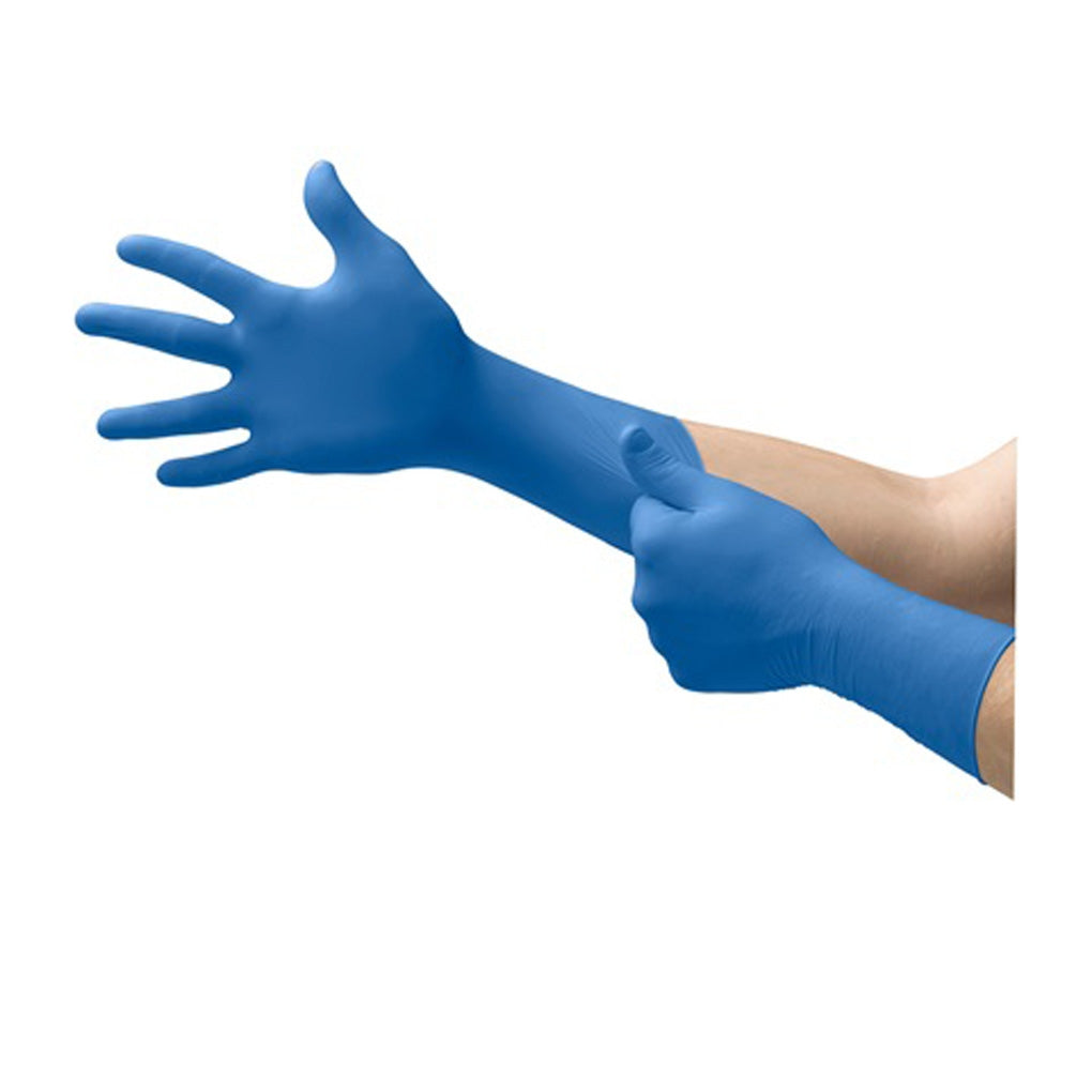 Ansell SG-375-L Microflex SafeGrip Durable Latex Exam Glove w/Extended Cuff Large