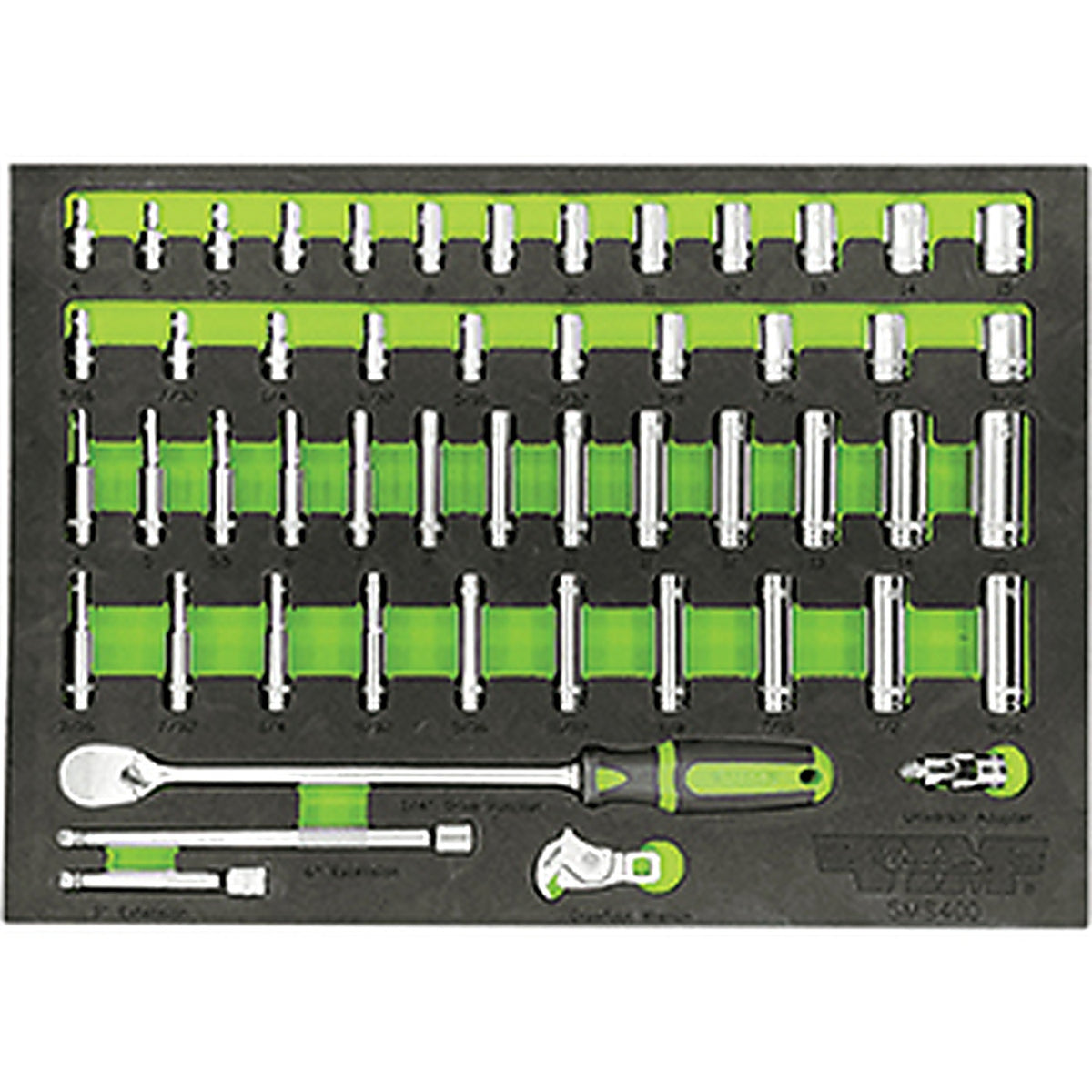 VIM Tools - SMS400 - 51 Piece 1/4 in Drive Socket Master Set