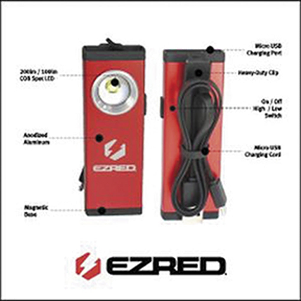 E-Z Red SPR12 SPOT Rechargeable Pocket Spotlight, 200lm, 12 Pack