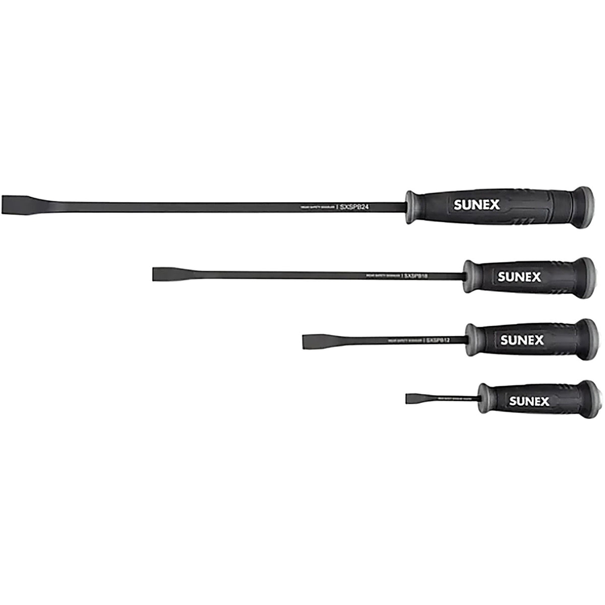 Sunex Tools - SXSPBS4 - 4 Piece Curved Tip Striking Pry Bar Set
