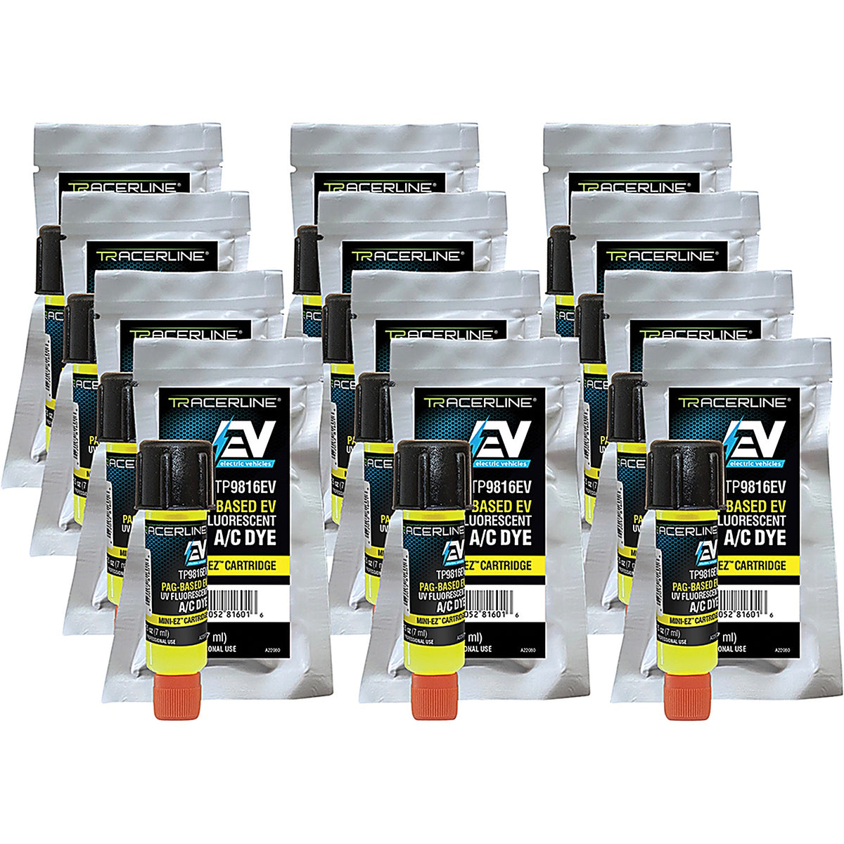 Tracerline - TP9816EV-P12 - 12Pk Dye A/C PAG Fl5 Ev Dye Cartridges