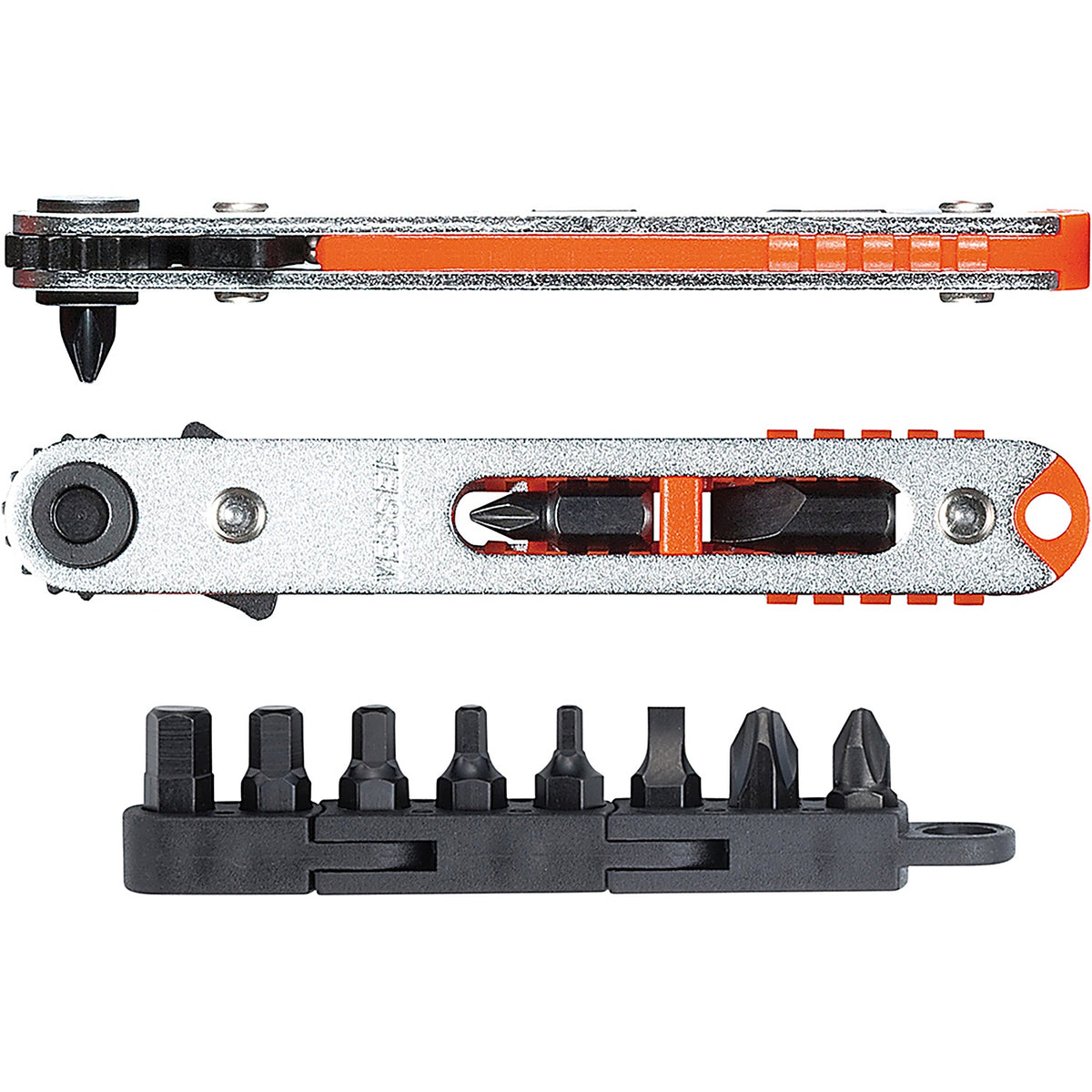 Vessel - TX76U - Low-Profile Flat Plate Ratchet Screwdriver Set (Straight Type)