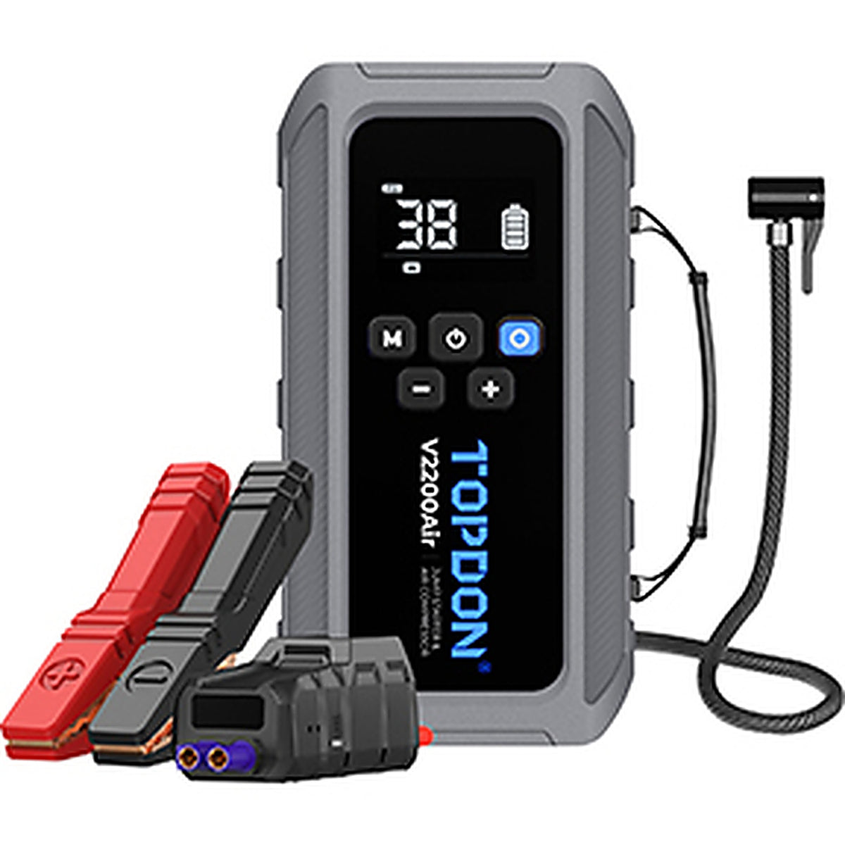 TOPDON - V2200AIR - 2-In-1 2200 Peak Amp Jump Starter and Tire Inflator