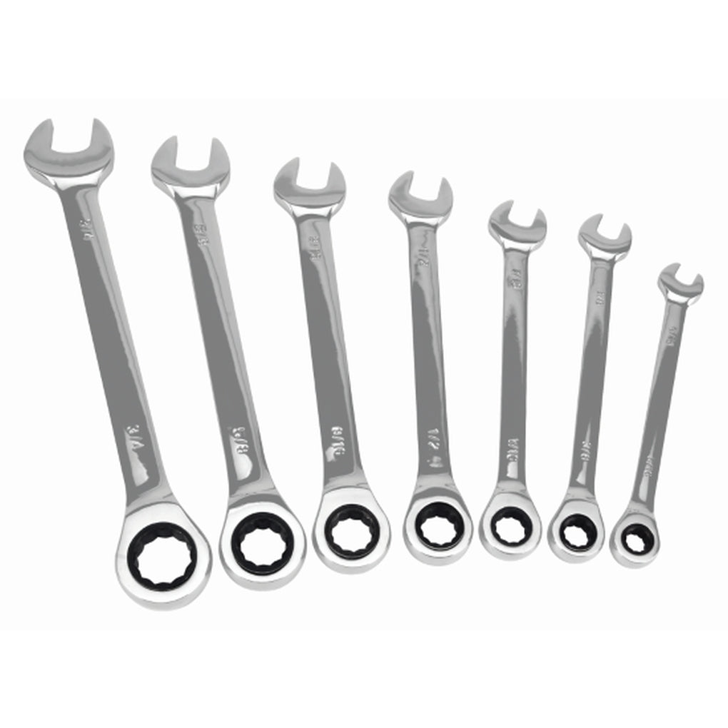 Wilmar Performance Tool W1091 7-Piece SAE Ratcheting Wrench Set