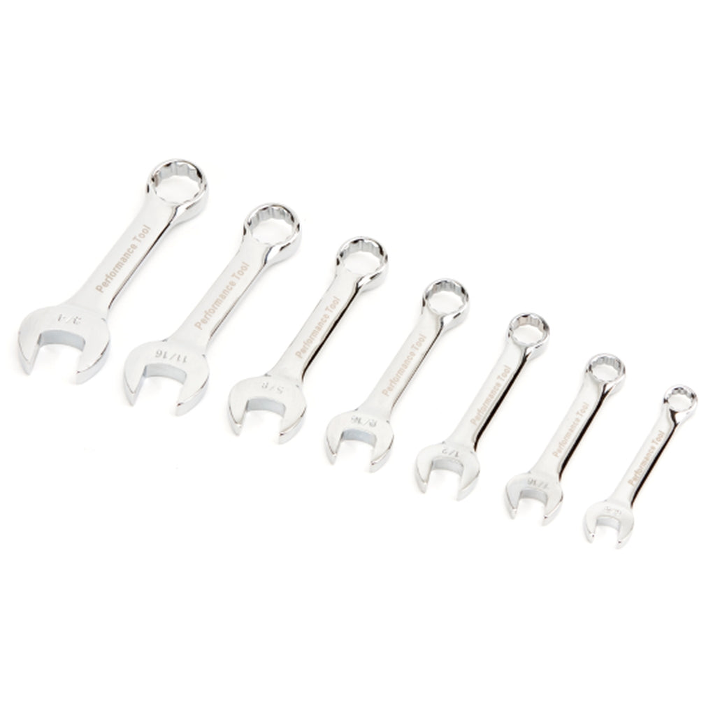 Wilmar Performance Tool W30507 7-Piece SAE Stubby Wrench
