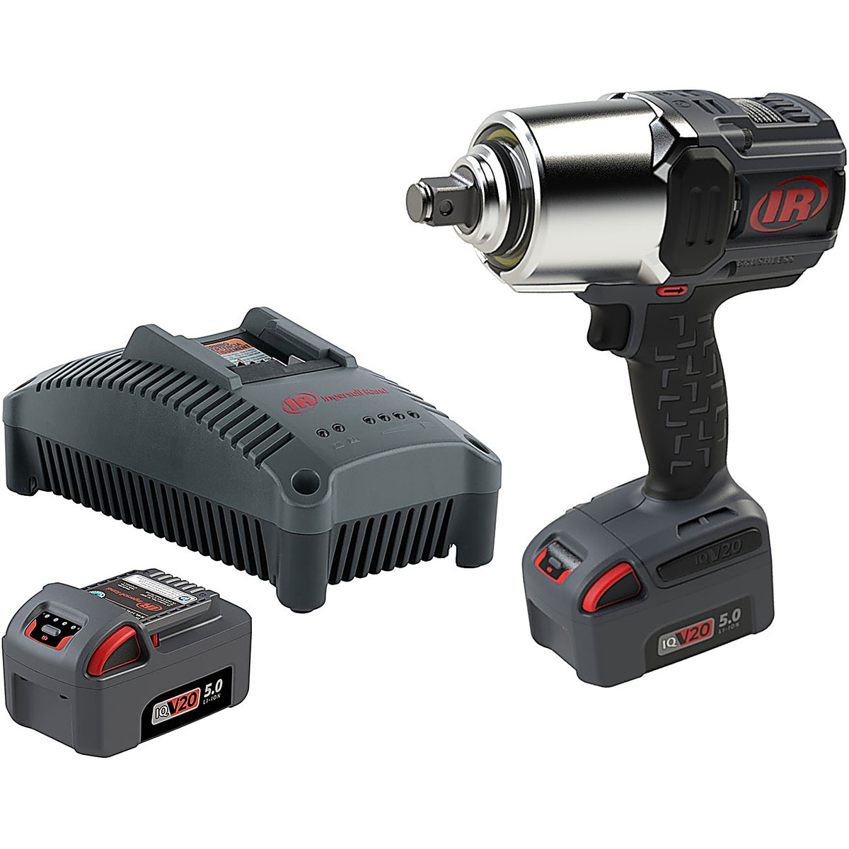 Ingersoll Rand - W8171-K2 - Iqv20 High Torque Cordless Impact Wrench 3/4 Inch Drive, 2, 000 ft-Lb Nut Busting Torque, 2 Battery Kit
