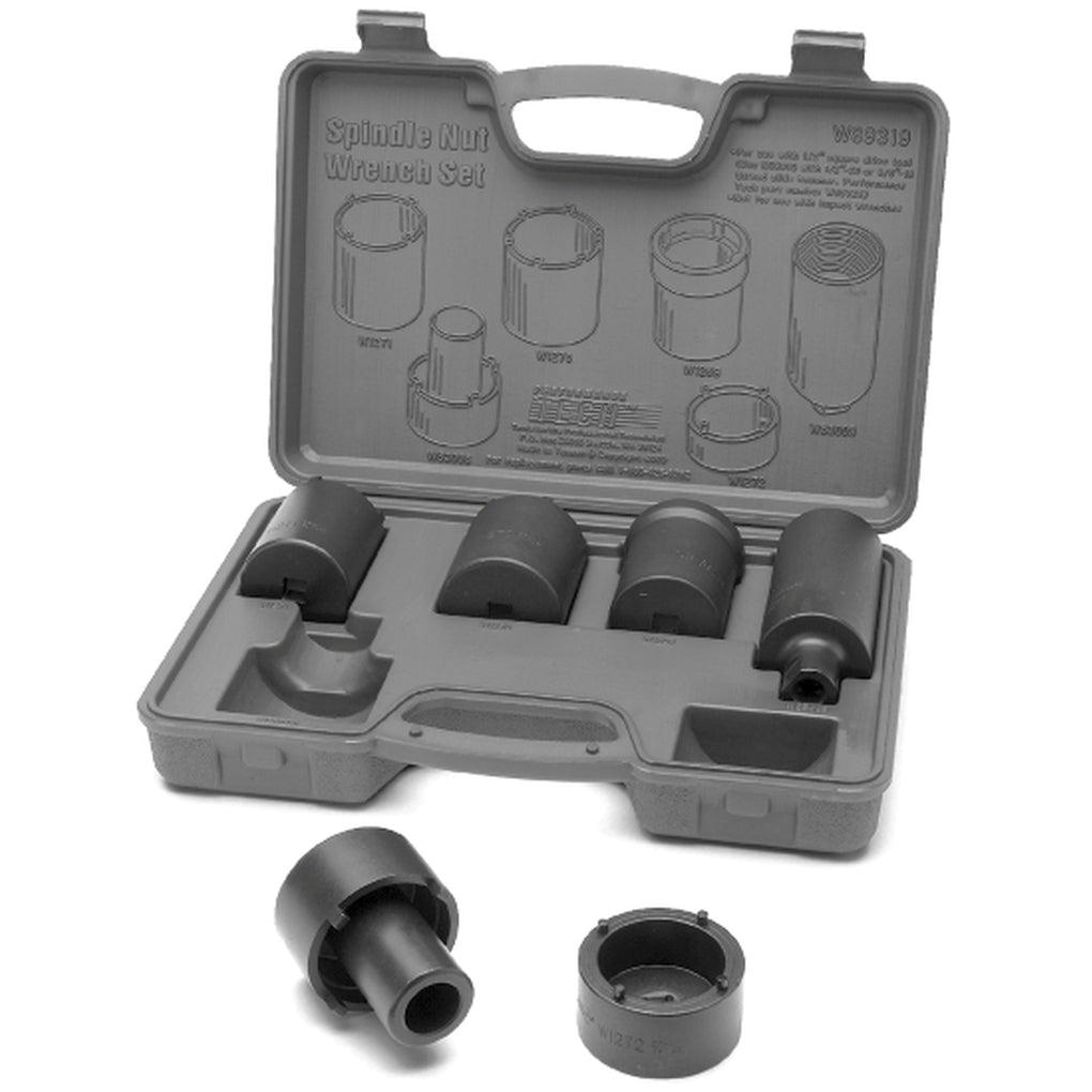 Wilmar Performance Tool W89319 6 Piece 4 x 4 Spindle Nut Wr Set