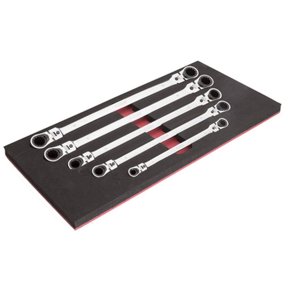 E-Z Red WR5ML 5-Piece Extra-Long Locking Flex Head Wrench Set