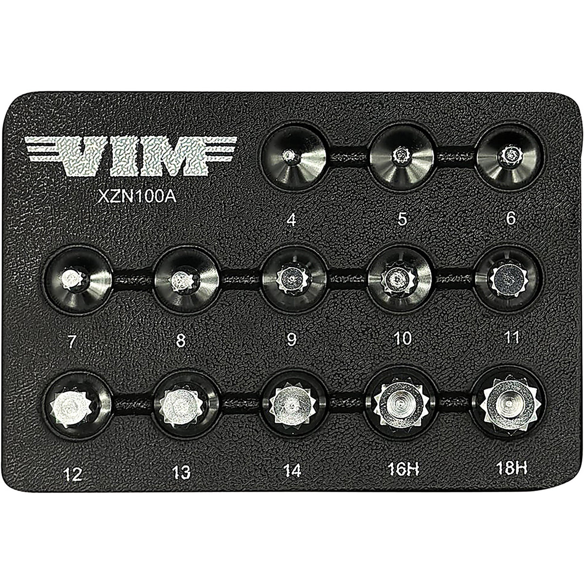 VIM Tools - XZN100A - 13 Piece Triple Square Driver Set, Includes: Xzn4 - Xzn18h, 1/4 Ft Ft, 3/8 Ft and 1/2 Ft Drive