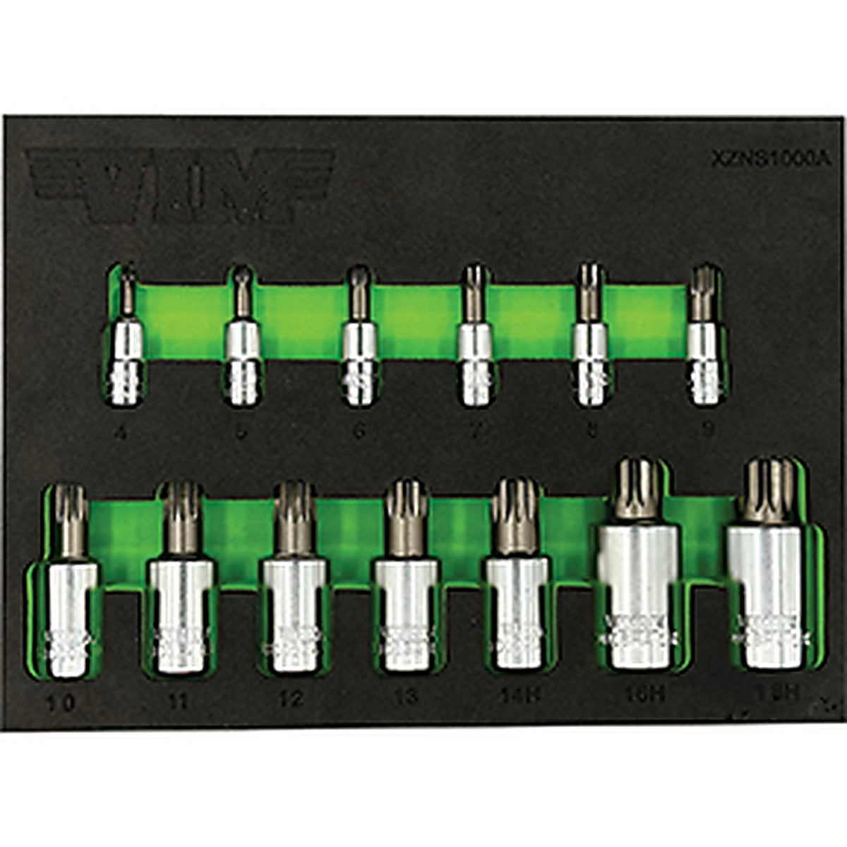 VIM Tools - XZNS1000A - 13 Piece XZN Triple Square Driver Set - S2 Steel